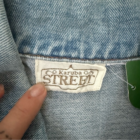 Vimtage Stylish Light Blue Denim Jacket 90s Rare Retro Faded Y2k - Picture 6 of 9